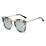 Women's Mirrored Polarized Lens Oversize Cat Eye Sunglasses, 6 color choices
