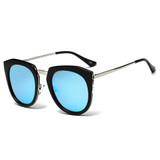Women's Mirrored Polarized Lens Oversize Cat Eye Sunglasses, 6 color choices