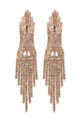 Crystal Clear Rhinestone Clip Earrings