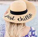 Just Chillin' Straw Floppy Hat