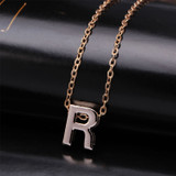 Letter Charm Pendant Necklace Women