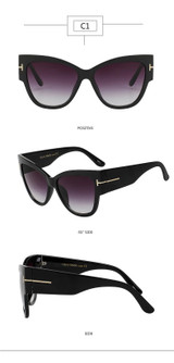 Cat Eye Sunglasses with Gradient Lens