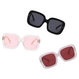 Women's Retro 100% UV Vintage Bold Square Oversize Sunglasses 3 colors