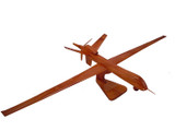 Predator B Mahogany Wood Desktop Airplane Model