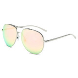 Unisex Oversize Mirrored Lens 100% UV Aviator Sunglasses 4 color choices