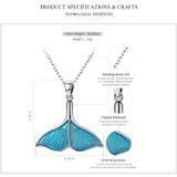 925 Sterling Silver Whale Tail Pendant + Necklace