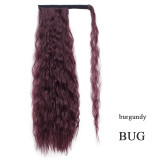 Ombre 22inches Vigorous Corn Wavy Long Ponytail Wrap on Clip Hair Extensions