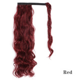 Ombre 22inches Vigorous Corn Wavy Long Ponytail Wrap on Clip Hair Extensions