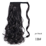Ombre 22inches Vigorous Corn Wavy Long Ponytail Wrap on Clip Hair Extensions
