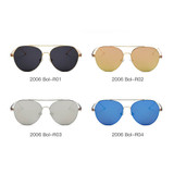 Unisex Modern Teardrop Aviator Flat Mirrored Flat Lens Sunglasses, 4 color choices