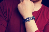 Skull Bracelet <br/> Death Cross (Leather)