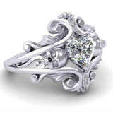 Skull Ring <br/> Secret Engagement Heart