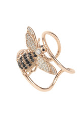 Honey Bee 22ct Rose Gold Adjustable Cocktail Ring