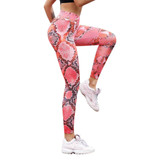 Snake  Printed High Waisted Elastic Slim Leggings