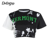 Tie Dye Short Sleeve Cropped T shirt