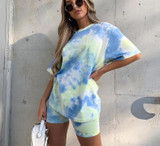 Tie Dye Printed Short Sleeve Oversized Tshirt