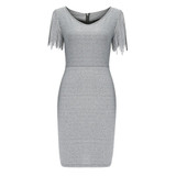 Women  Shiny Sling Glitter Sequins V Neck Dresses