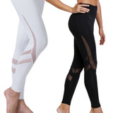 Women Slim Mesh Splice Sport Leggings
