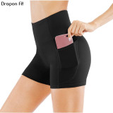 High Waist Athletic Pocket Yoga Shorts For Women
