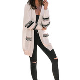 Cardigan Women's Plaid Knitted Sweater V Neck  Oversized Jumper Tops Cardigan Women's Plaid Knitted Sweater V Neck  Oversized Jumper Tops