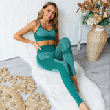 Seamless  Leggings High waist Scrunch Booty Workout Set