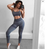 Seamless  Leggings High waist Scrunch Booty Workout Set