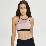 High Neck gym Crop Top Tank breathable sports bra