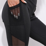 Elastic Heart-shaped High Waist Fitness Leggings with pocket