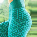 High Waist Geometric Printed Workout Leggings