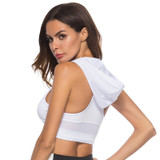 Hooded Backless Workout Tops for Women