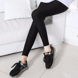 S-3XL Size Women Shiny Black Legging