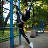 Women  Black High Waist Workout Fitness Sporting Leggings