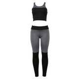 Padded Gym Slim Running Leggings+Tops Set  For Women Yoga Set