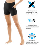 Women's High Waist Athletic Yoga Shorts For Women With Pocket