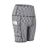 Ladies  High Waist Yoga Short With Phone Pocket