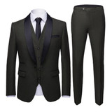 Men's Color Matching 3pcs Suit Up To 4XL In 8 Colors!