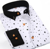 Men's Star Printed Dress Shirt