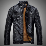Men's Motorcycle Biker Leather Jacket