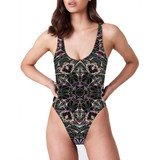POLYRYTHM GLITCH DARK MATTER - HIGH CUT BODYSUIT