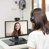 EsiCam Webcam 1080P with Microphone, 110-degree Wide Angle HD Auto Focus, Built-in Dual Stereo Mics USB Camera, for PC Mac Laptop Desktop Streaming Video Calling Recording Conferencing