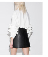 Andy White Ruffle Sleeve Blouse
