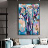 Colorful Elephant Street Art Graffiti Canvas