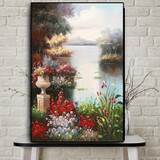 Abstract Garden Landscape Oil Painting on Canvas