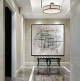 Oversize Painting Gray Abstract Painting