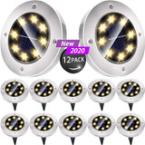 12Pcs LED Solar Power Waterproof Garden Lights for Outdoor