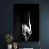 Black and White Sexy Nude Women in Canvas