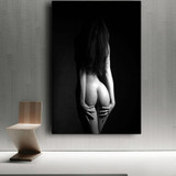 Black and White Sexy Nude Women in Canvas