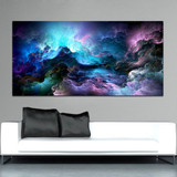 Large Size Cloud Abstract Colorful Print in Canvas
