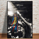 Lionel Messi Retro Poster in Canvas or Acrylic