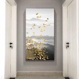 Golden Butterfly Painting Art